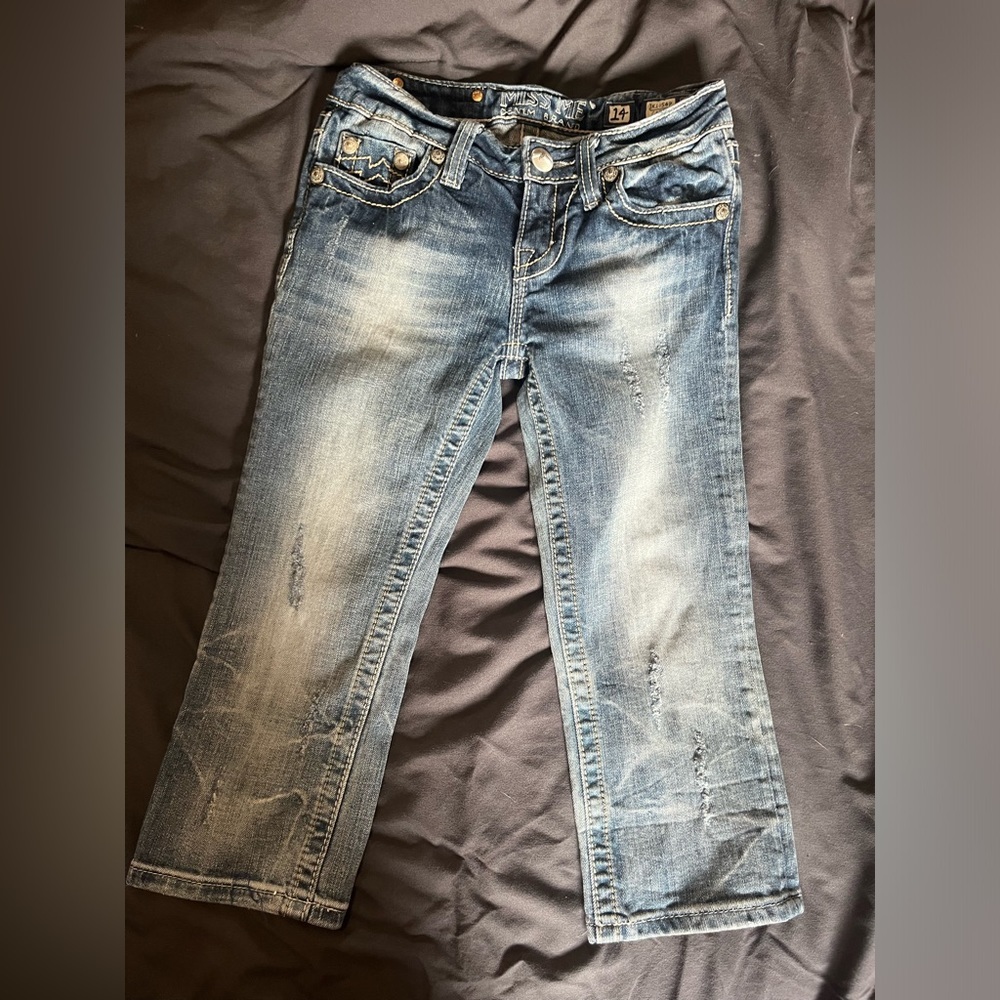 Girls size 14 miss me capris